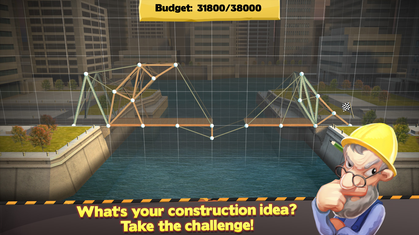 90% Bridge Constructor on